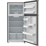 Midea - 18 CF Top Mount Refrigerator, Glass Shelves, Ice Maker Ready, ESTAR - MRT18S3ABB