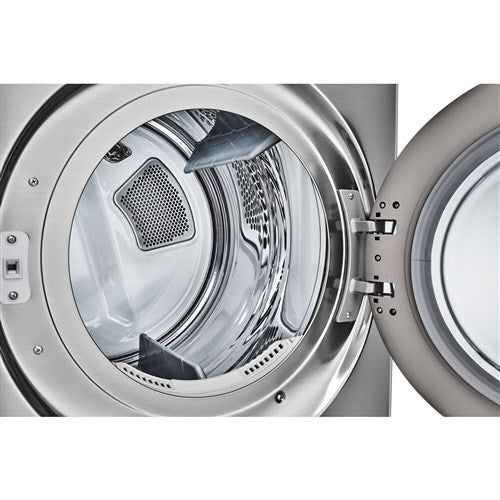 LG - 7.4 CF Ultra Large Capacity Gas Dryer w/ Sensor Dry, TurboSteam, Wi-Fi - DLGX5501V