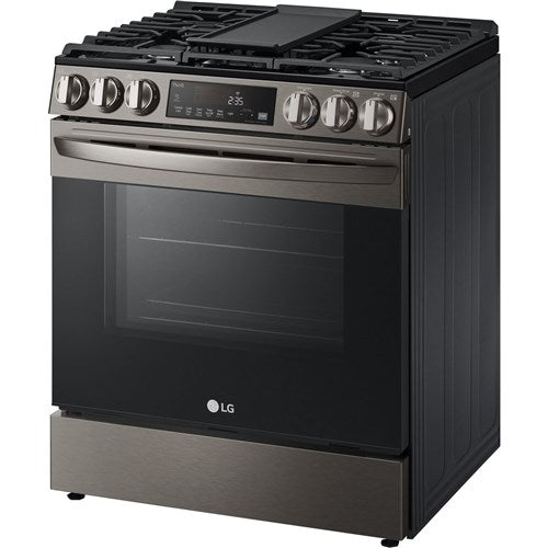 LG - 5.8 CF Gas Single Oven Slide-In Range, Air Fry, Fan Convection, ThinQ - LSGL5833D