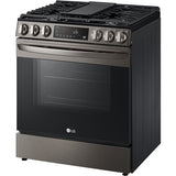 LG - 5.8 CF Gas Single Oven Slide-In Range, Air Fry, Fan Convection, ThinQ - LSGL5833D