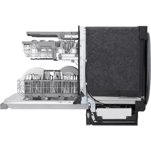 LG - 24" Front Control Dishwasher, 48 dBA, QuadWash, EasyRack Plus, 3rd Rack - LDFN4542S