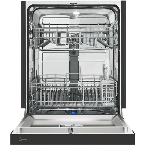 Midea - 24" Front Control Dishwasher, 52 dBA, Hybrid Tub - MDF24P1BBB