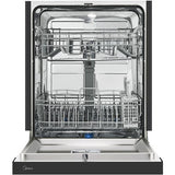 Midea - 24" Front Control Dishwasher, 52 dBA, Hybrid Tub - MDF24P1BBB
