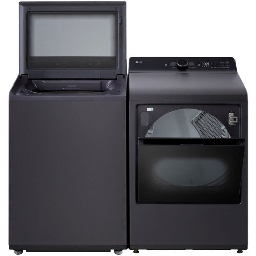 LG - 5.5 CF Top Load Washer (WT8400CB) + 7.3 CF Electric Dryer (DLE8400BE) - WT8400CB-E-KIT