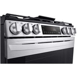 LG - 5.8 CF Gas Single Oven Slide-In Range, Air Fry, Fan Convection, ThinQ - LSGL5833F