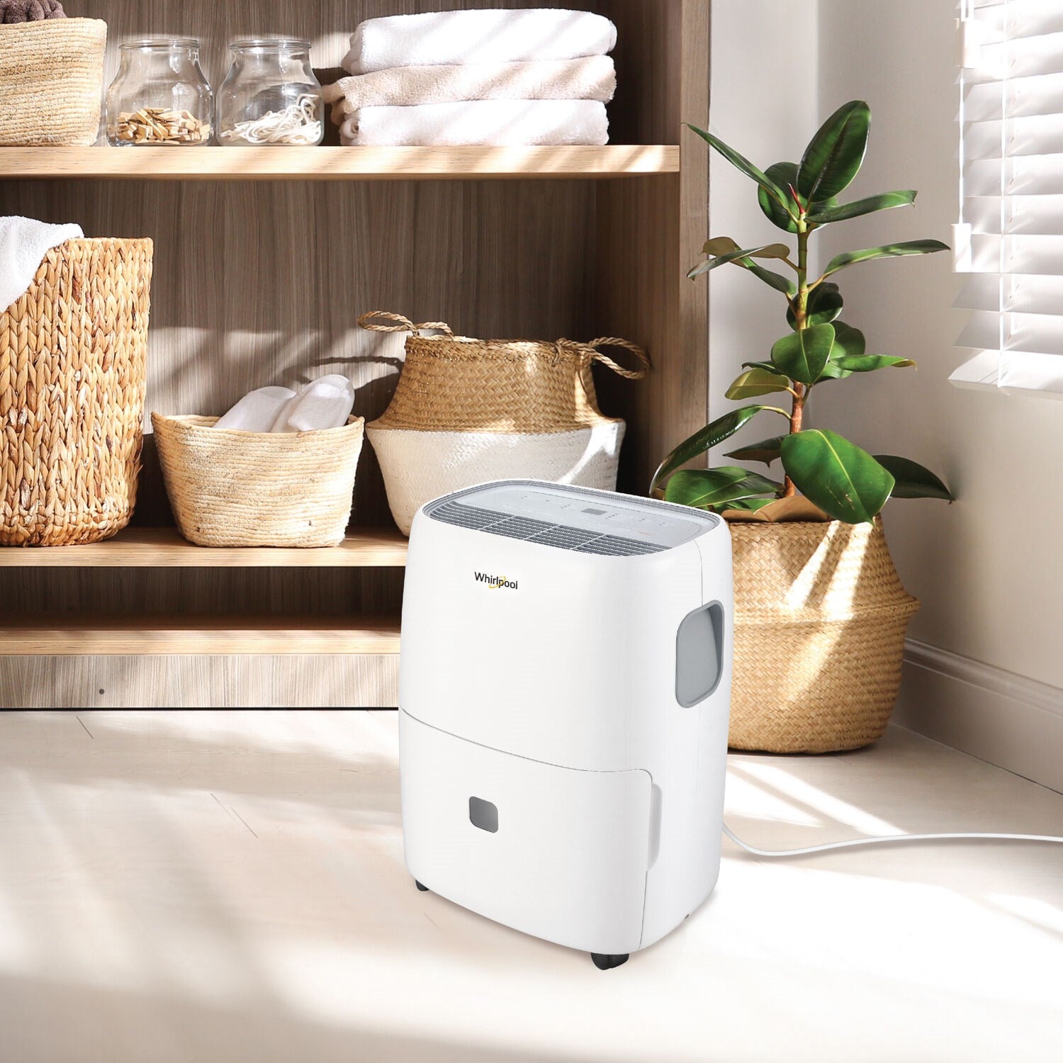 Whirlpool - 30 Pint Dehumidifier, White, E-Star, R32 - WHAD301DW