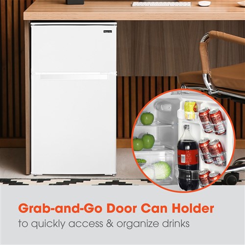 Magic Chef - 3.1-cu. ft. Mini Refrigerator with Top Freezer in White - HMDR310WE