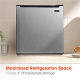 Magic Chef - 1.7-cu. ft. Mini Fridge in Stainless Steel - HMAR170STE