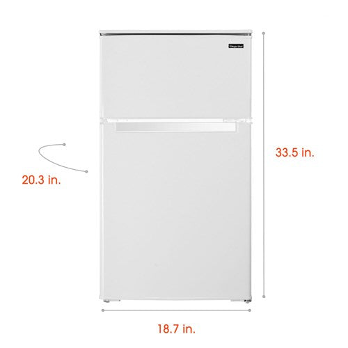 Magic Chef - 3.1-cu. ft. Mini Refrigerator with Top Freezer in White - HMDR310WE
