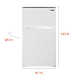 Magic Chef - 3.1-cu. ft. Mini Refrigerator with Top Freezer in White - HMDR310WE