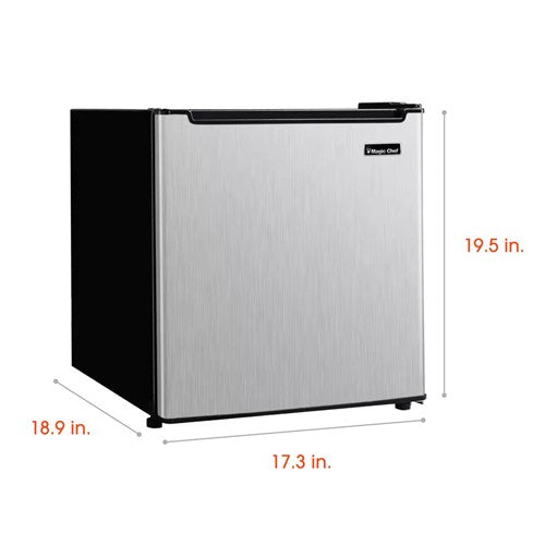 Magic Chef - 1.7-cu. ft. Mini Fridge in Stainless Steel - HMAR170STE