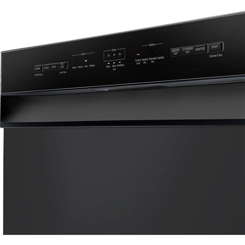 Midea - 24" Front Control Dishwasher, 52 dBA, Hybrid Tub - MDF24P1BBB