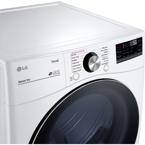 LG - 7.4 CF Ultra Large Capacity G Dryer w/ Sensor Dry, TurboSteam, Wi-Fi - DLGX4201W