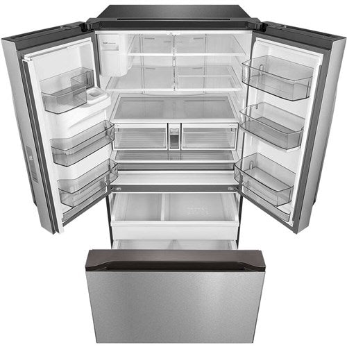 Midea - 29 CF 3-Door French Door, Dual Ice Maker, Water and Ice Dispenser, ESTAR - MRF29D6AST