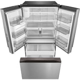 Midea - 29 CF 3-Door French Door, Dual Ice Maker, Water and Ice Dispenser, ESTAR - MRF29D6AST