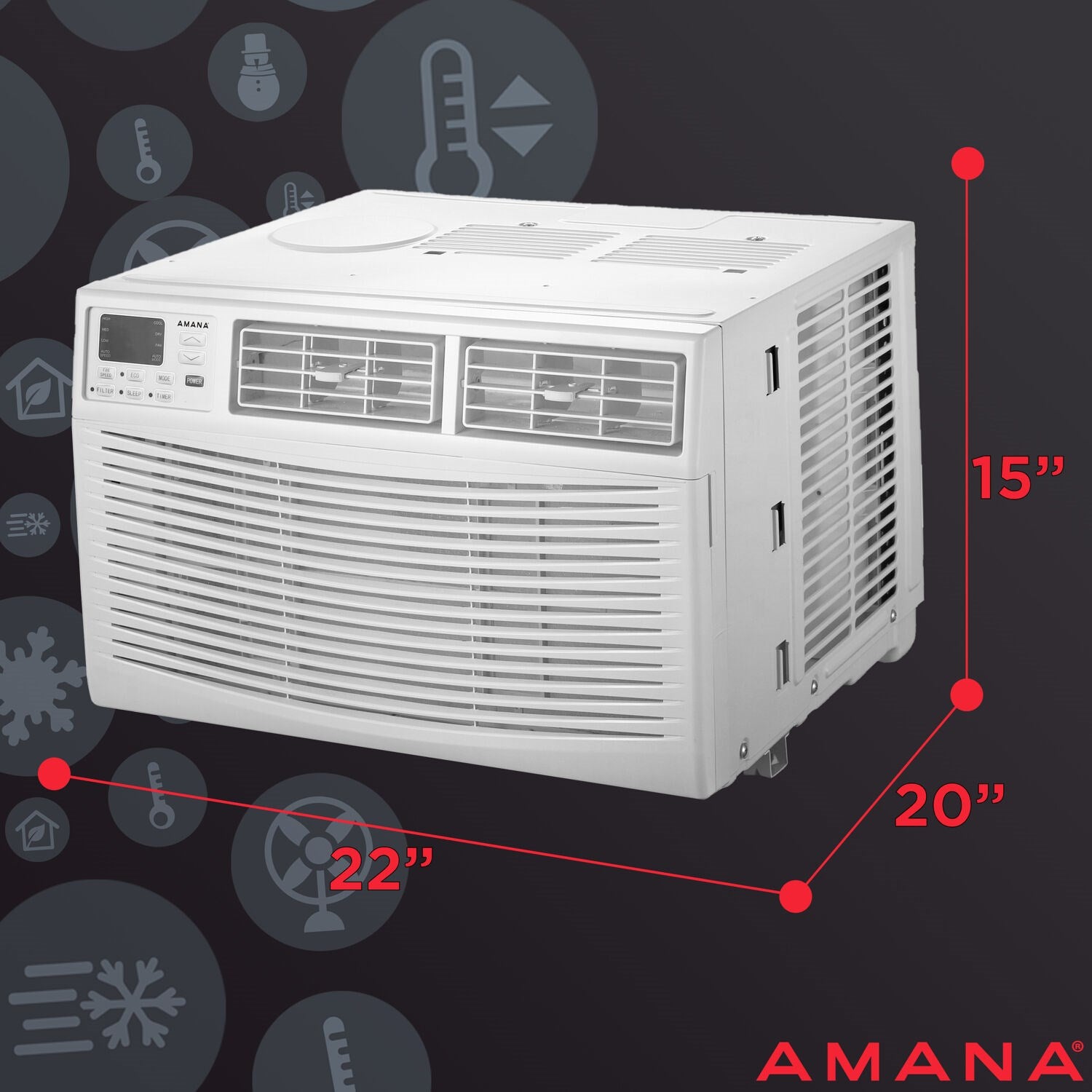 Amana - 10,000 BTU Window AC with Electronic Controls - AMAP101BW