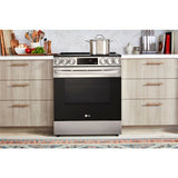 LG - 6.3 CF Electric Single Oven Slide-In Range, Air Fry, ThinQ, Self Clean - LSEL6333F