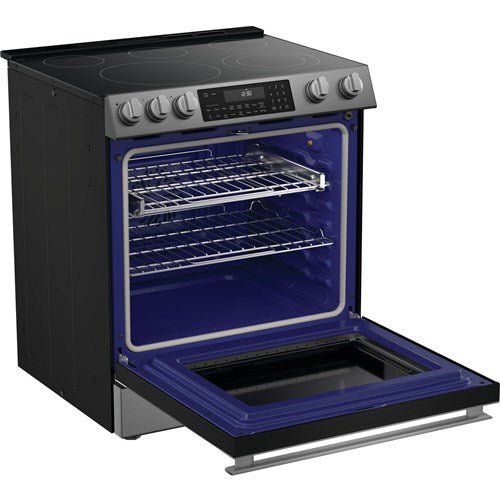 Sharp - 6.3 CF / 30" Electric Slide-In Range, Convection, AirFry - SSR3065JS