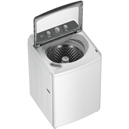Midea - 4.1 CF Top Load Washer, Agitator, Stainless Tub - MLTW41A1BWW