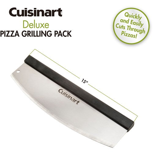Cuisinart Grill - Deluxe Pizza Set Includes Cordierite Stone, Pizza Cutter and Peeler - CPS-515
