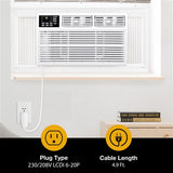 Whirlpool - 18,000 Btu Heat and Cool Window AC, White - WHHW182BW