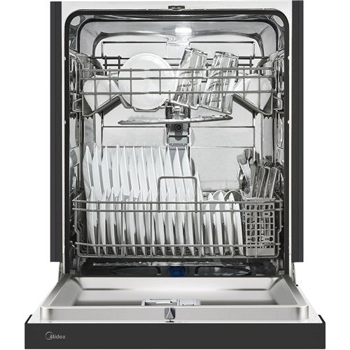 Midea - 24" Front Control Dishwasher, 52 dBA, Hybrid Tub - MDF24P1BBB