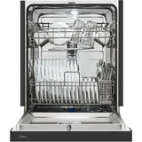 Midea - 24" Front Control Dishwasher, 52 dBA, Hybrid Tub - MDF24P1BBB