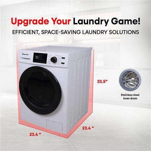 Magic Chef - 2.7 Cu Ft Washer Dryer Combo - White - MCSCWD27W5