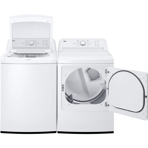 LG - 4.1 CF Top Load Washer (WT6105CW) & 7.3 CF Electric Dryer (DLE6100W) - WT6105CW-E-KIT