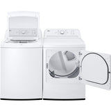 LG - 4.1 CF Top Load Washer (WT6105CW) & 7.3 CF Electric Dryer (DLE6100W) - WT6105CW-E-KIT