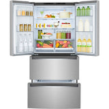 LG - 19 CF 4-Door Counter Depth French Door Refrigerator, 33" - LRMNC1803S