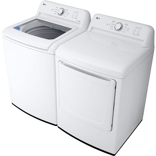 LG - 4.1 CF Top Load Washer (WT6105CW) & 7.3 CF Electric Dryer (DLE6100W) - WT6105CW-E-KIT