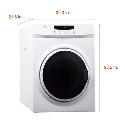 Magic Chef - 3.5 Cu Ft Compact Dryer - MCSDRY35W