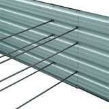 Hanover - Galvanized Steel Raised Rectangle Garden Bed 94"x35"x22" - Grey - HANRECGB-5GRY