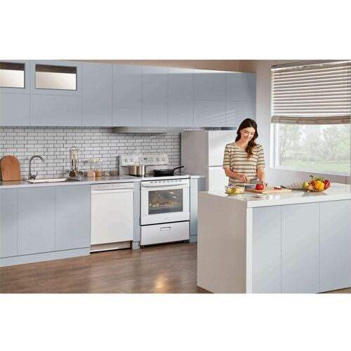 Midea - 24" Front Control Dishwasher, 52 dBA, Hybrid Tub - MDF24P1BWW