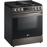 LG - 5.8 CF Gas Single Oven Slide-In Range, Air Fry, Fan Convection, ThinQ - LSGL5833D
