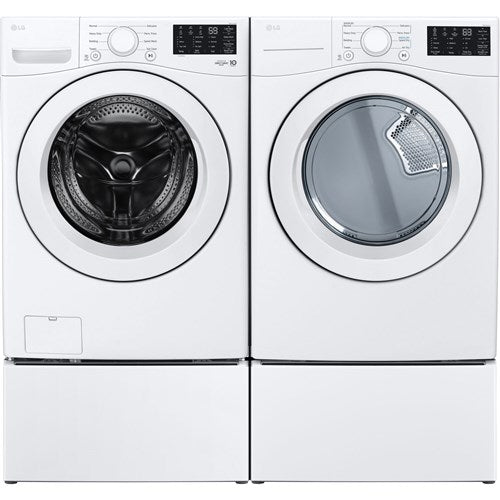 LG - 5.0 CF Front Load Washer (WM3470CW) & 7.4 CF Gas Dryer (DLG3471W) - WM3470CW-G-KIT