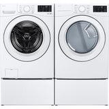 LG - 5.0 CF Front Load Washer (WM3470CW) & 7.4 CF Gas Dryer (DLG3471W) - WM3470CW-G-KIT