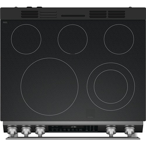 Sharp - 6.3 CF / 30" Electric Slide-In Range, Convection, AirFry - SSR3065JS