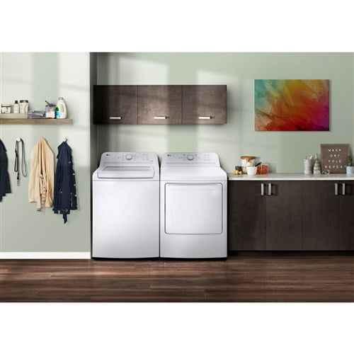 LG - 4.1 CF Top Load Washer (WT6105CW) & 7.3 CF Gas Dryer (DLG6101W) - WT6105CW-G-KIT