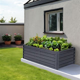 Hanover - Galvanized Steel Raised Rectangle Garden Bed 71"x35"x22" - Grey - HANRECGB-4GRY