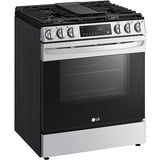 LG - 5.8 CF Gas Single Oven Slide-In Range, Air Fry, Fan Convection, ThinQ - LSGL5833F