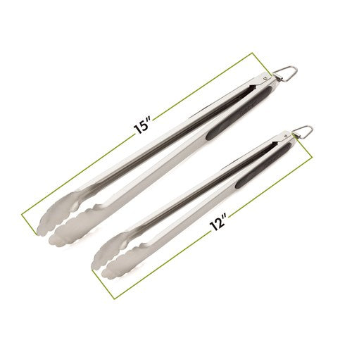 Cuisinart Grill - 2 Pk Locking Grill Tongs Set, 15" and 13" - CIT-2123