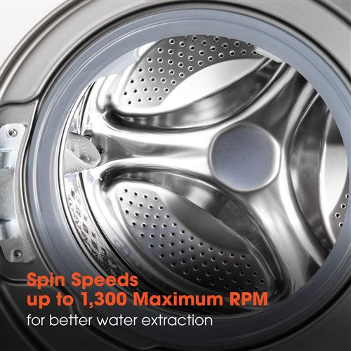 Magic Chef - 2.7 Cu Ft Washer Dryer Combo - Grey - MCSCWD27S5