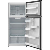 Midea - 18 CF Top Mount Refrigerator, Glass Shelves, Ice Maker Ready, ESTAR - MRT18S3AST