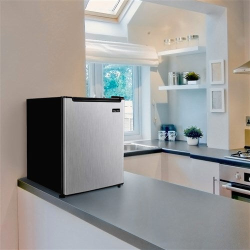 Magic Chef - 1.7-cu. ft. Mini Fridge in Stainless Steel - HMAR170STE