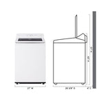 LG - 4.8 CF Top Load Agitator Washer, TurboWash3D, Wi-Fi, Easy Unload - WT8205CW