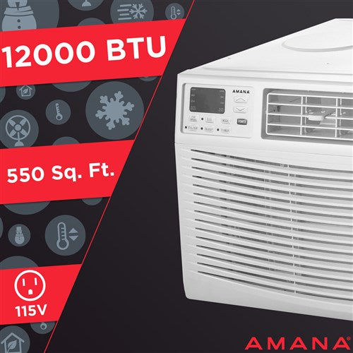 AMANA - 12,000 BTU Window AC with Electronic Controls | AMAP121CW