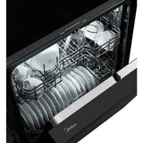 Midea - 24" Front Control Dishwasher, 52 dBA, Hybrid Tub - MDF24P1BBB