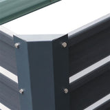 Hanover - Galvanized Steel Raised Rectangle Garden Bed 71"x35"x22" - Grey - HANRECGB-4GRY